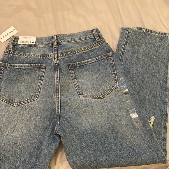 PACSUN High Rise Straight Button-fly Jeans Size 26 - Picture 11 of 15